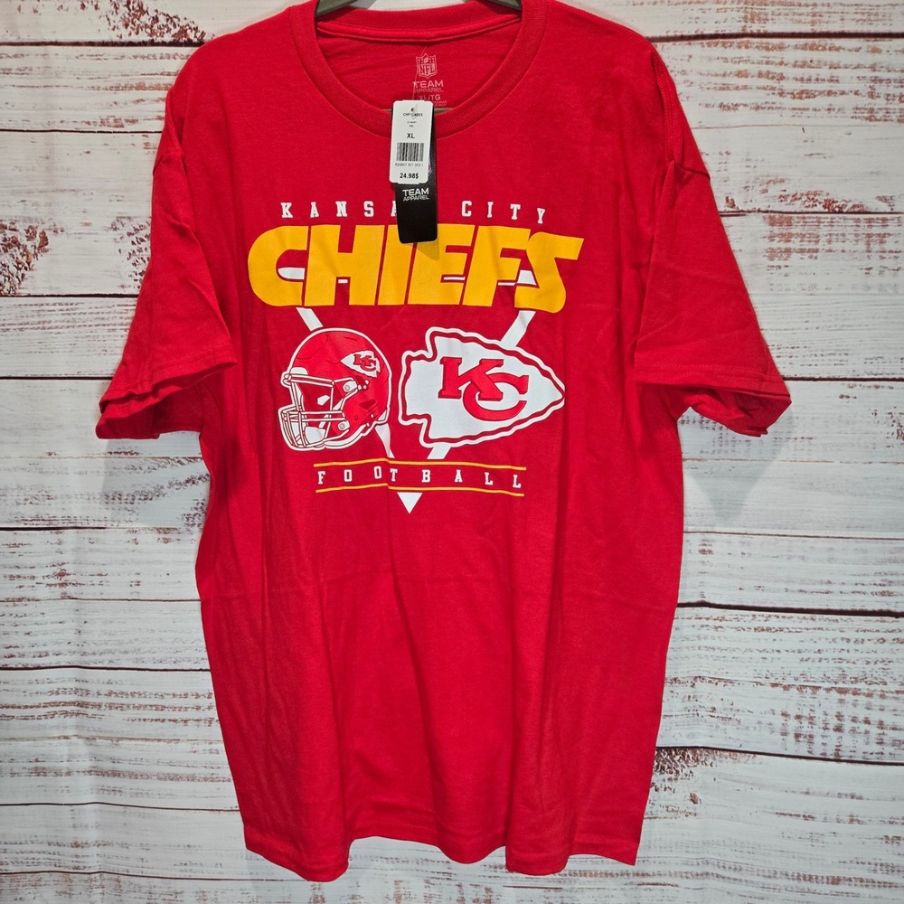 Kansas City Chiefs NFL Team Apparel NEW Red Graphic T-Shirt‎ Men's XL
